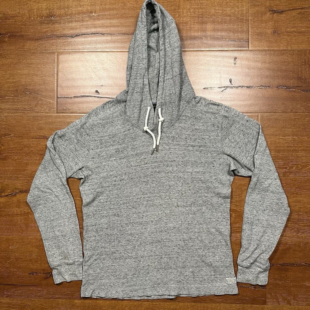 Diesel Hoodie Sweater Womens XL Gray Thermal Pullover Sweatshirt Retro Alt City